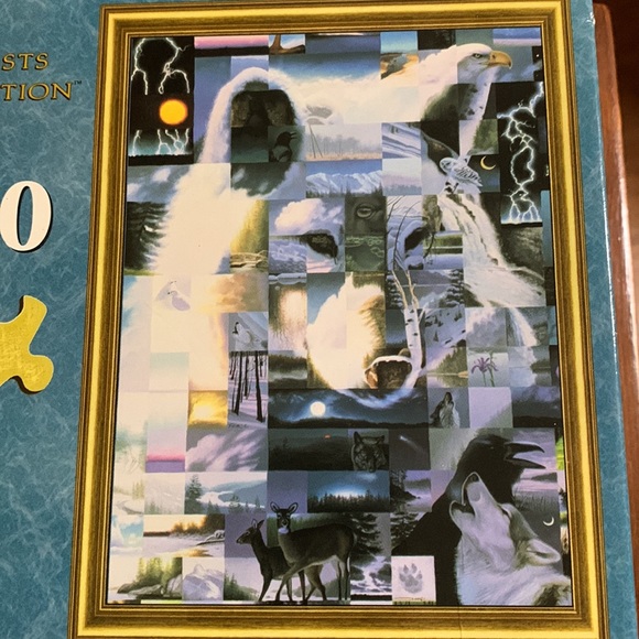 LEAPYEAR- 500 Piece Puzzle 🧩 Unopened-Design:Wolf Collage 🆕 Artist Collection - Picture 2 of 9